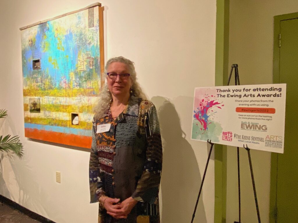 Jessie Pollock at the 2022 Ruth and James Ewing Arts Awards where she received an award for 2-Dimensional Art.