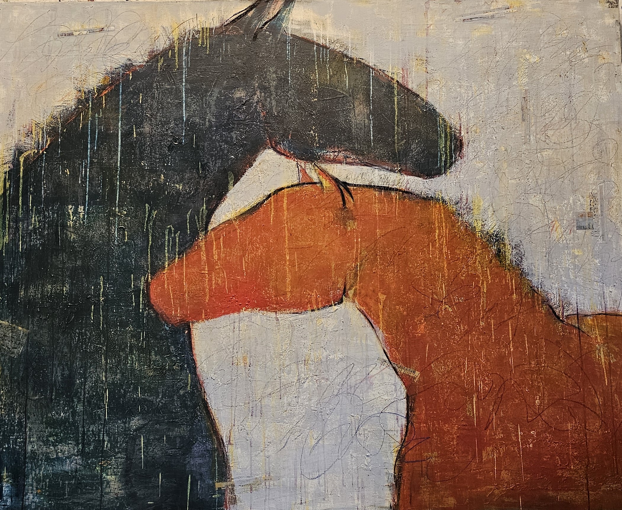 Horses Indigo and Orange